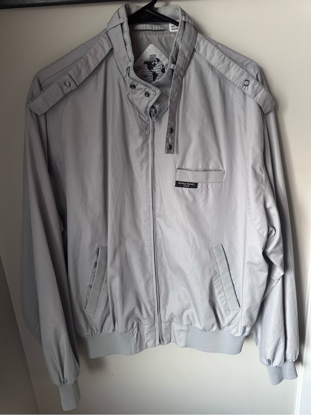 Light Gray Men’s pilot Bomber Jacket - Classic Casual Style